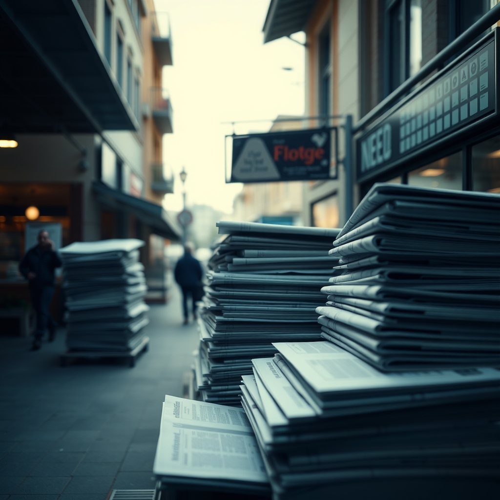 newspaper stack articles